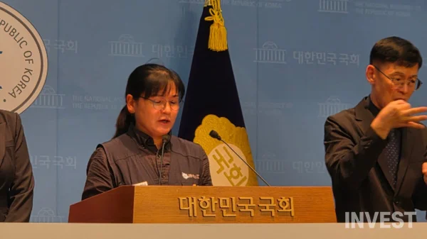 Ko Eun-ha, Vice Chair of the Korean Metal Workers' Union (Photo = Hwang Hwan-yeol)